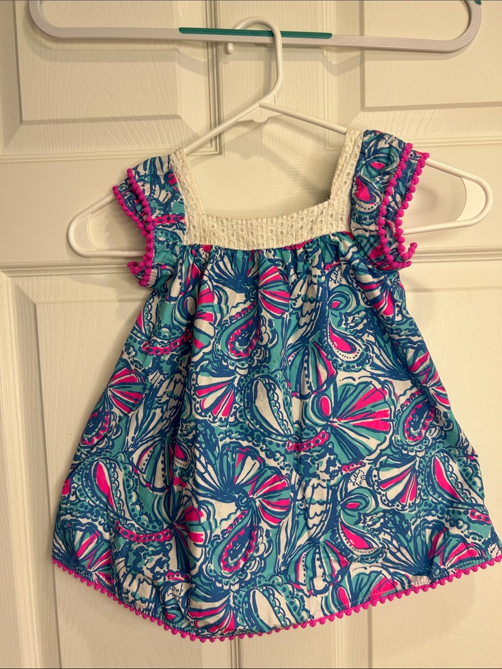 Lilly Pulitzer Blue, Pink & White Shell-Print Tank Dress